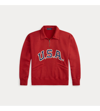 Polo Ralph Lauren Sudadera Vintage Fit Usa rojo