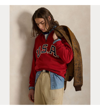 Polo Ralph Lauren Sudadera Vintage Fit Usa rojo