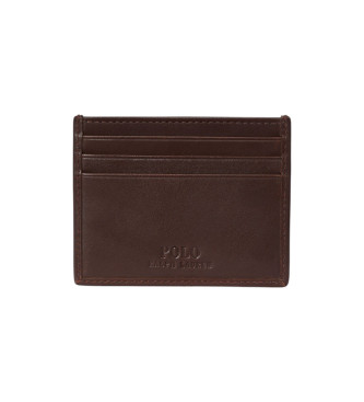 Polo Ralph Lauren Porte-cartes en cuir d'ours brun