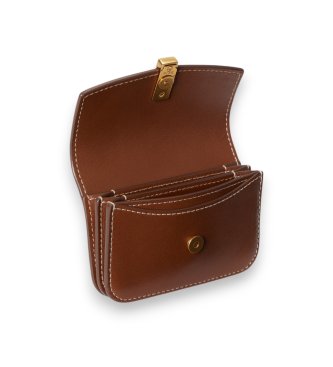 Polo Ralph Lauren Brown leather Polo ID folding card holder