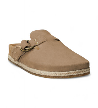 Polo Ralph Lauren Turbach braune Lederclogs