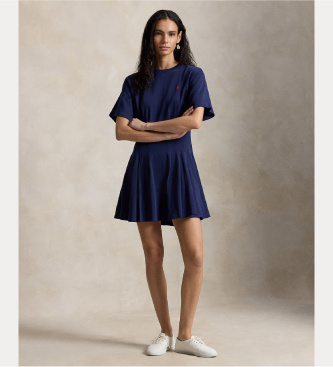 Polo Ralph Lauren Abito stile t-shirt in maglia jersey blu marino