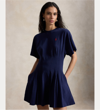 Polo Ralph Lauren Abito stile t-shirt in maglia jersey blu marino