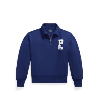 Polo Ralph Lauren Sweat-shirt en molleton avec logo « P » bleu marine