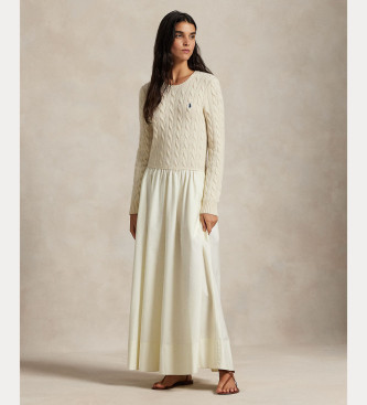 Polo Ralph Lauren Woven Fit & Flare beige dress