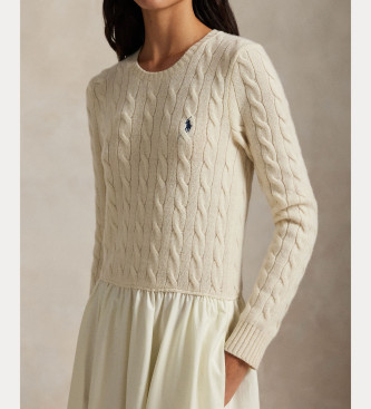 Polo Ralph Lauren Woven Fit & Flare beige dress
