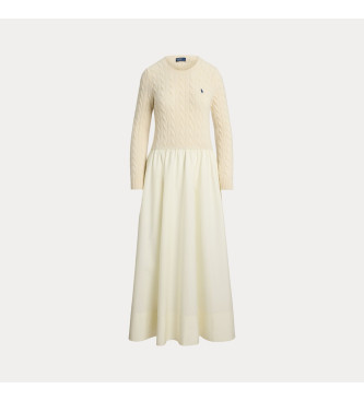 Polo Ralph Lauren Woven Fit & Flare beige dress