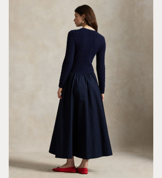 Polo Ralph Lauren Woven Fit & Flare dress navy