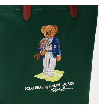 Polo Ralph Lauren Wimbledon Polo Bear Tote tas groen