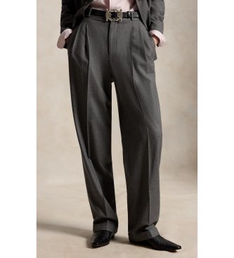 Polo Ralph Lauren Graue Bacall-Hose aus Wollgemisch