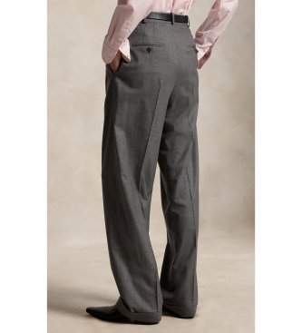 Polo Ralph Lauren Graue Bacall-Hose aus Wollgemisch