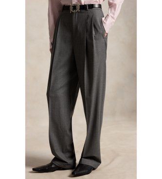 Polo Ralph Lauren Graue Bacall-Hose aus Wollgemisch