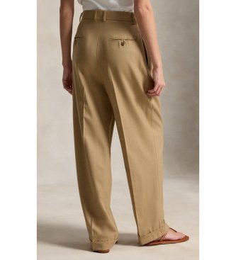 Polo Ralph Lauren Braune Bacall-Hose aus Wollmischung
