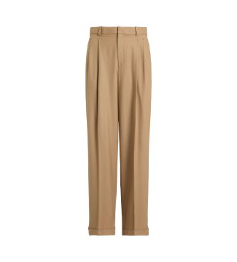 Polo Ralph Lauren Braune Bacall-Hose aus Wollmischung