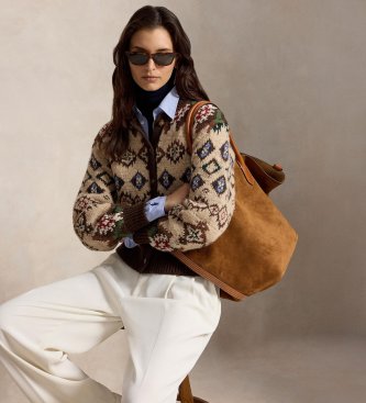 Polo Ralph Lauren Kardigan i ull och kashmir, brun