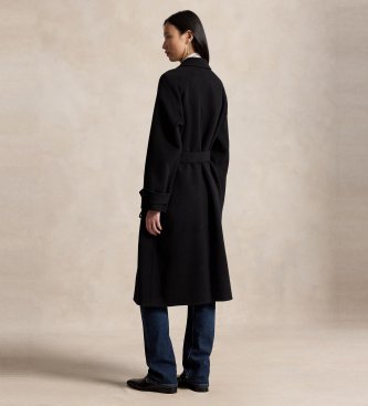 Polo Ralph Lauren Sort uld- og cashmirefrakke