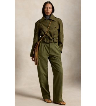 Polo Ralph Lauren Grøn motorcykeljakke i uld