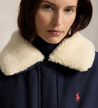 Polo Ralph Lauren Piumino High Pile Collar blu navy