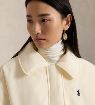 Polo Ralph Lauren Beżowa pikowana kurtka puchowa