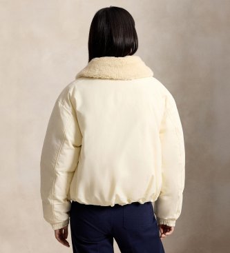 Polo Ralph Lauren Beżowa pikowana kurtka puchowa
