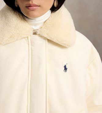 Polo Ralph Lauren Beżowa pikowana kurtka puchowa
