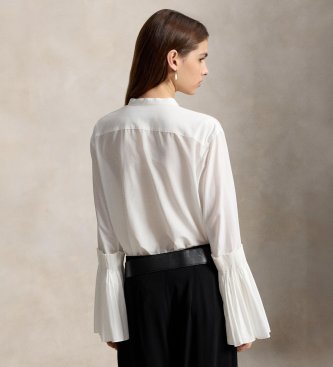 Polo Ralph Lauren Camisa de algodão e seda branca