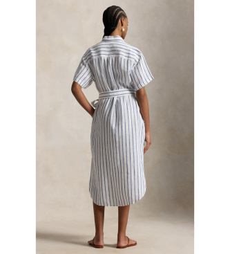 Polo Ralph Lauren Randig linnekl�nning bl�