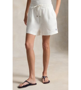 Polo Ralph Lauren Pantaloncino corto di lino con cordoncino bianco