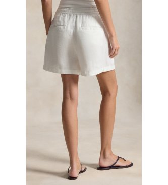 Polo Ralph Lauren Pantaloncino corto di lino con cordoncino bianco