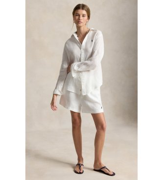 Polo Ralph Lauren Pantaloncino corto di lino con cordoncino bianco
