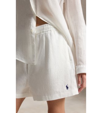 Polo Ralph Lauren Pantaloncino corto di lino con cordoncino bianco