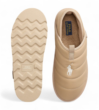 Polo Ralph Lauren Everett beige pantoffels met kussentjes