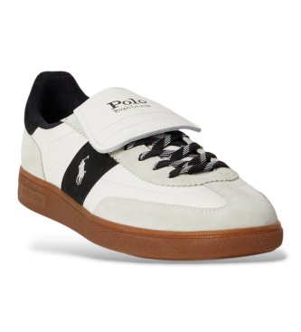 Polo Ralph Lauren Bedford Slipper aus Leder und Wildleder in Weiß