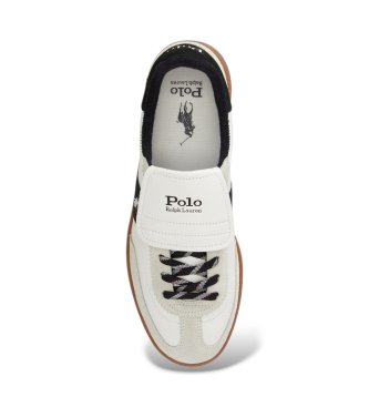 Polo Ralph Lauren Bedford Slipper aus Leder und Wildleder in Weiß