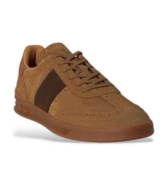 Polo Ralph Lauren Tênis Heritage Aera de camurça marrom