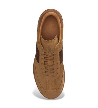 Polo Ralph Lauren Tênis Heritage Aera de camurça marrom