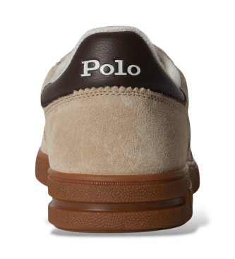 Polo Ralph Lauren Braune Bedford Wildlederpantoffeln