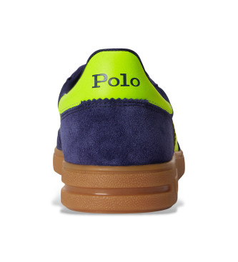 Polo Ralph Lauren Pantofole in pelle Bedford blu navy