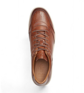 Polo Ralph Lauren Sneakers classiche in pelle marrone