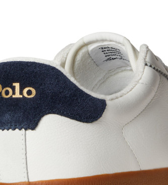 Polo Ralph Lauren Court Vulc leather shoes white