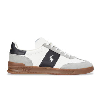 Polo Ralph Lauren Chaussures en cuir Heritage Area blanc, gris