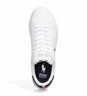 Polo Ralph Lauren Heritage Court II sapatos de couro branco