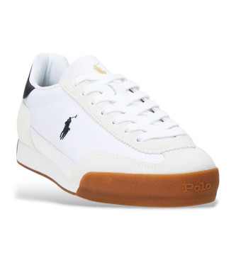 Polo Ralph Lauren Pantoufles en cuir Hester blanc