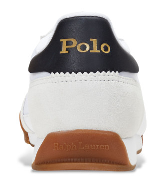 Polo Ralph Lauren Pantoufles en cuir Hester blanc