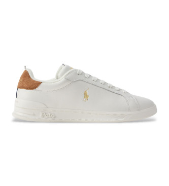 Polo Ralph Lauren HRT CRT chaussures en cuir blanc