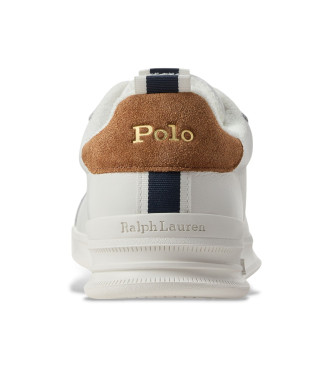 Polo Ralph Lauren HRT CRT chaussures en cuir blanc