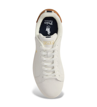 Polo Ralph Lauren HRT CRT chaussures en cuir blanc