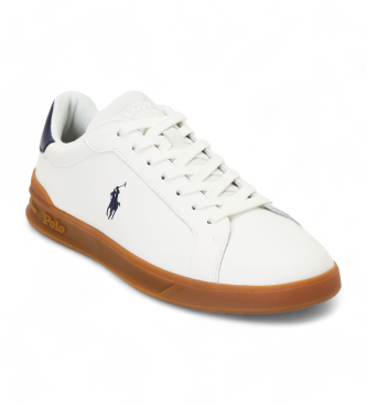 Polo Ralph Lauren Hrt Crt Ii sapatos de couro branco