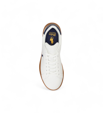 Polo Ralph Lauren Hrt Crt Ii sapatos de couro branco