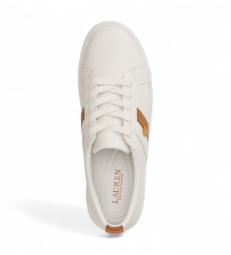 Lauren Ralph Lauren Baskets en cuir Janson II blanc
